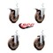 Service Caster 5 Inch High Temp Glass Filled Nylon 7/8 Inch Stem Caster Total Lock Brakes, 2PK SCC-SQTTL20S514-GFNSHT-78-2-S-2 - alternate 1
